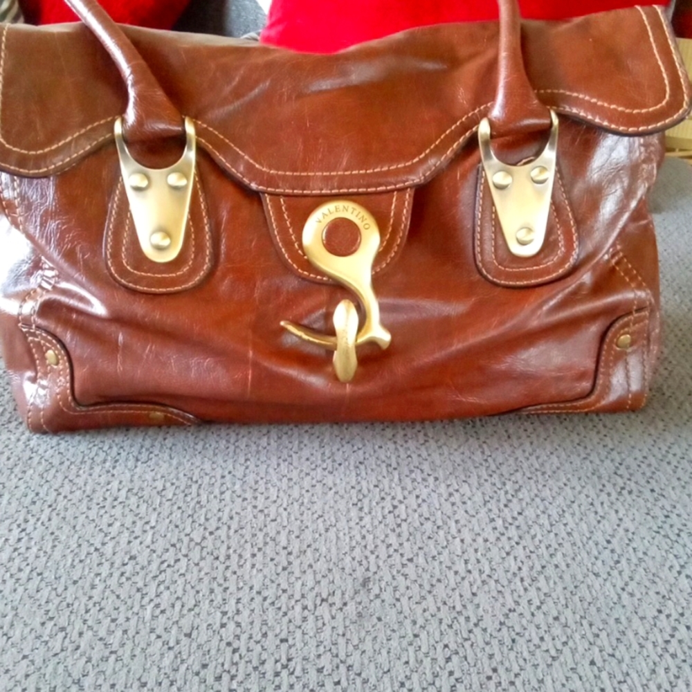 BROWN Leather  Handbag